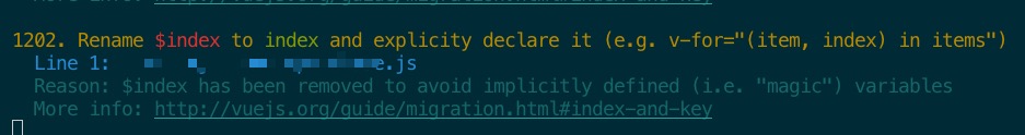 vue-migration-helper提示有1200多处需要修改